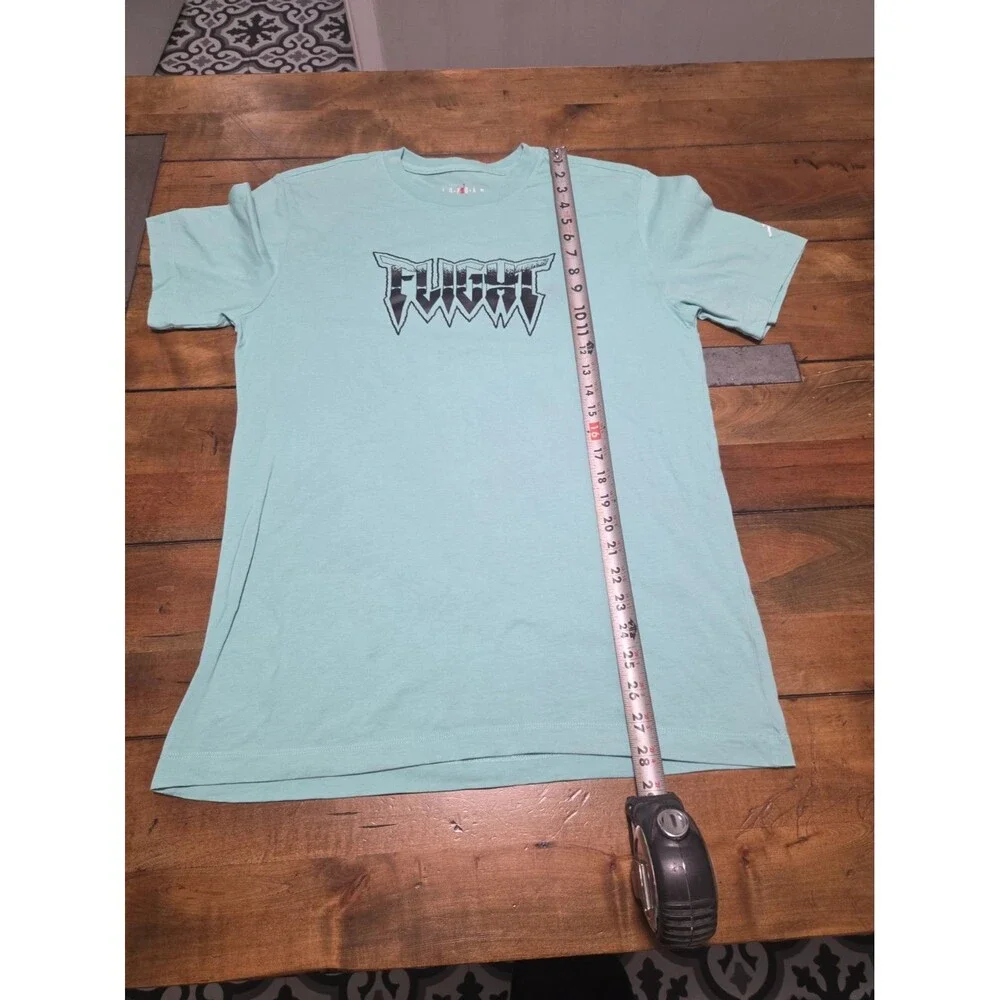 jordan x j balvin shirt mens medium enamel green flight skull basketball tee m
